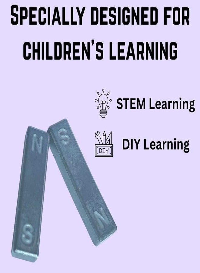 ESPtronics مغناطيس قضيب من قطعتين من إي إس بيترونيكس، طول كل منهما 50 مم، مزود بعلامات القطبين الشمالي والجنوبي، مناسب للمشاريع، ومجموعة تجارب علمية تعليمية لطلاب المدارس، للاستخدام في الفصول الدراسية والمختبرات، مغناطيسي - Image 2